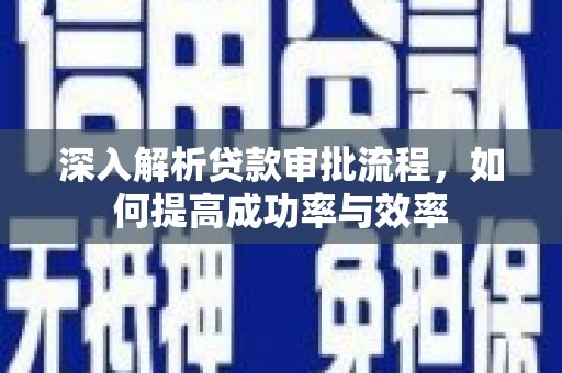 项城深入解析贷款审批流程，如何提高成功率与效率