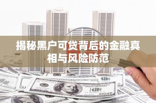 项城揭秘黑户可贷背后的金融真相与风险防范