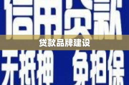 项城贷款品牌建设