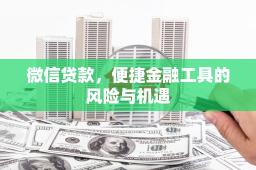 项城微信贷款，便捷金融工具的风险与机遇