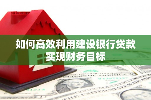 项城如何高效利用建设银行贷款实现财务目标