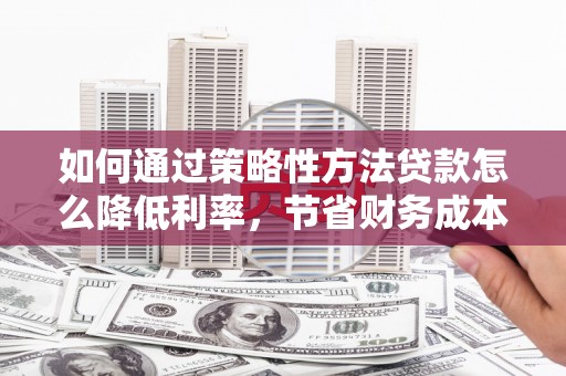 项城如何通过策略性方法贷款怎么降低利率，节省财务成本