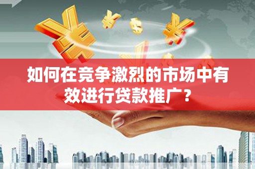 项城如何在竞争激烈的市场中有效进行贷款推广？