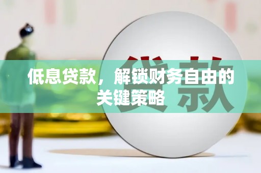 项城低息贷款，解锁财务自由的关键策略