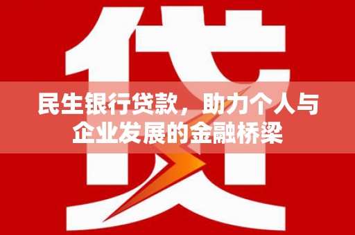 项城民生银行贷款，助力个人与企业发展的金融桥梁