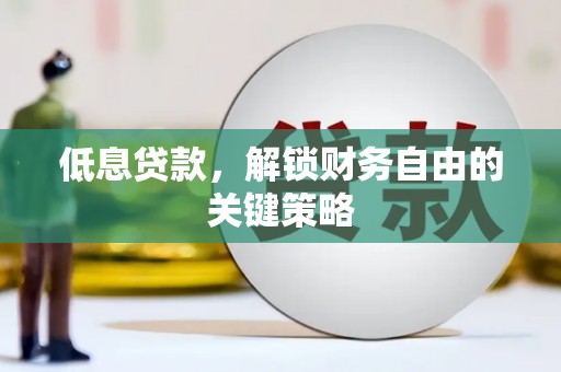项城低息贷款，解锁财务自由的关键策略