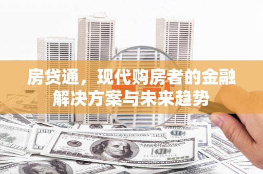 项城房贷通，现代购房者的金融解决方案与未来趋势