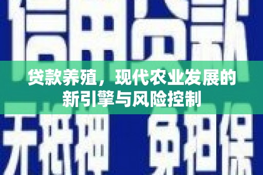 项城贷款养殖，现代农业发展的新引擎与风险控制