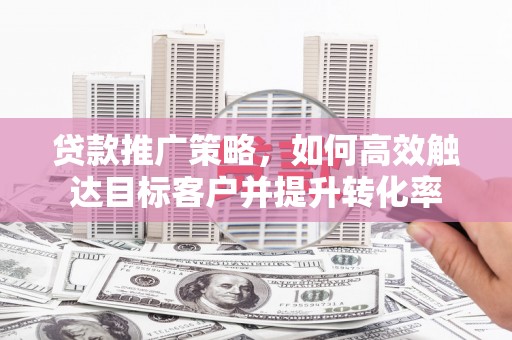 项城贷款推广策略，如何高效触达目标客户并提升转化率