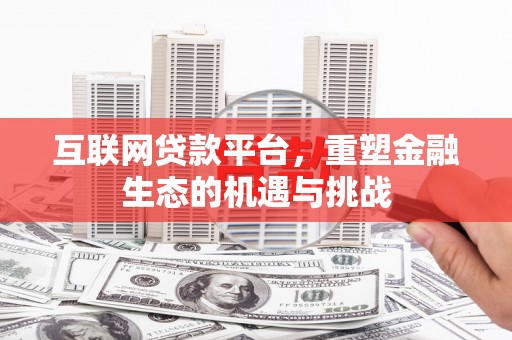 项城互联网贷款平台，重塑金融生态的机遇与挑战