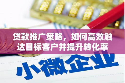 项城贷款推广策略，如何高效触达目标客户并提升转化率