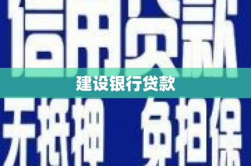 项城建设银行贷款