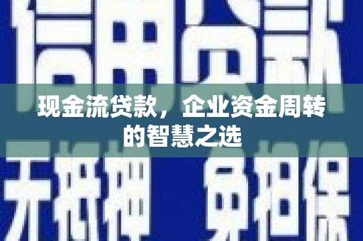 项城现金流贷款，企业资金周转的智慧之选