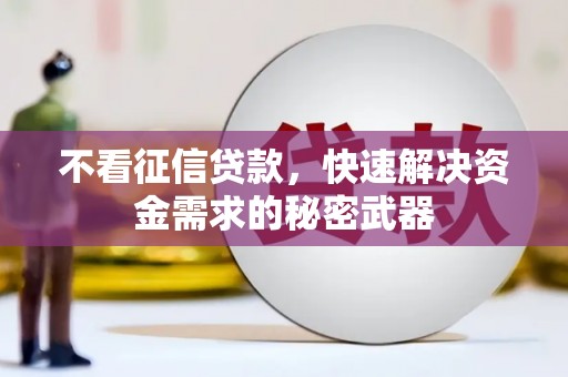 项城不看征信贷款，快速解决资金需求的秘密武器