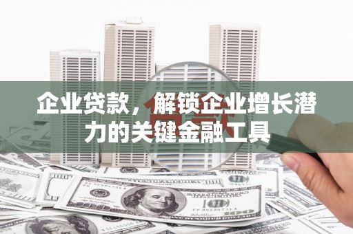 项城企业贷款，解锁企业增长潜力的关键金融工具