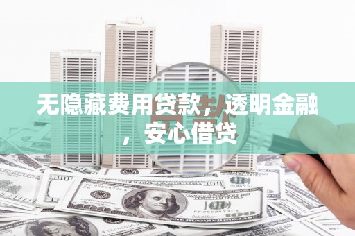 项城无隐藏费用贷款，透明金融，安心借贷