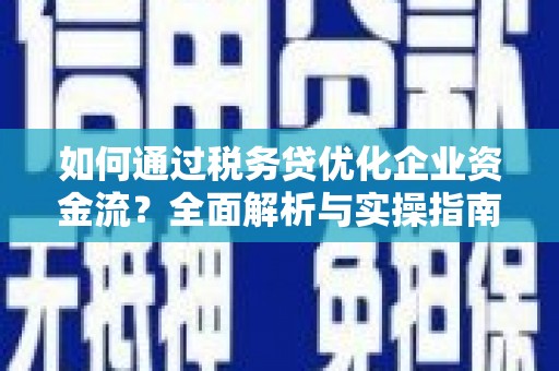 项城如何通过税务贷优化企业资金流？全面解析与实操指南