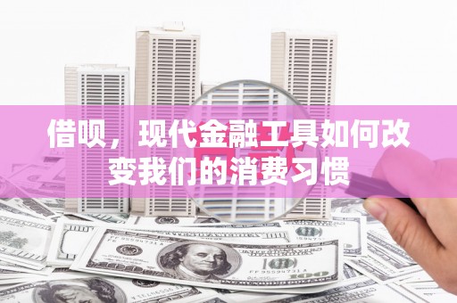 项城借呗，现代金融工具如何改变我们的消费习惯