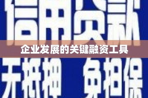 项城企业发展的关键融资工具