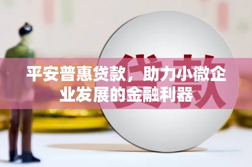 项城平安普惠贷款，助力小微企业发展的金融利器