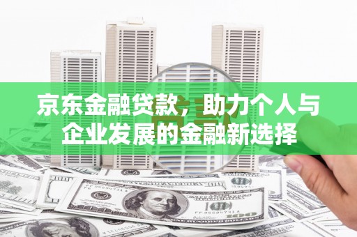 项城京东金融贷款，助力个人与企业发展的金融新选择