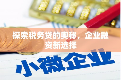 项城探索税务贷的奥秘，企业融资新选择