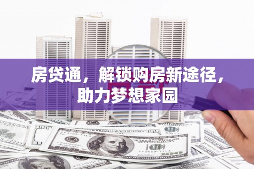 项城房贷通，解锁购房新途径，助力梦想家园