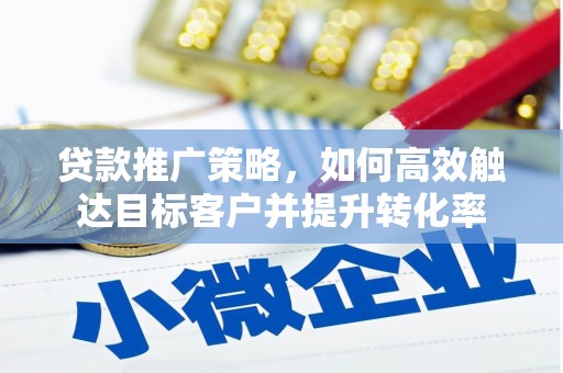 项城贷款推广策略，如何高效触达目标客户并提升转化率
