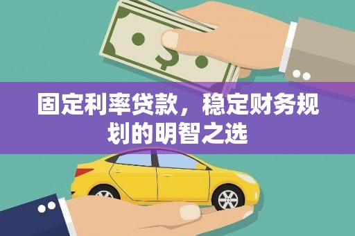 项城固定利率贷款，稳定财务规划的明智之选
