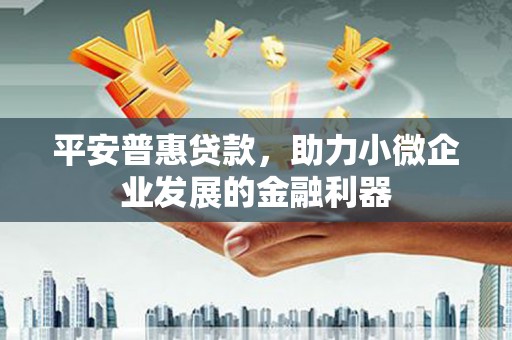 项城平安普惠贷款，助力小微企业发展的金融利器
