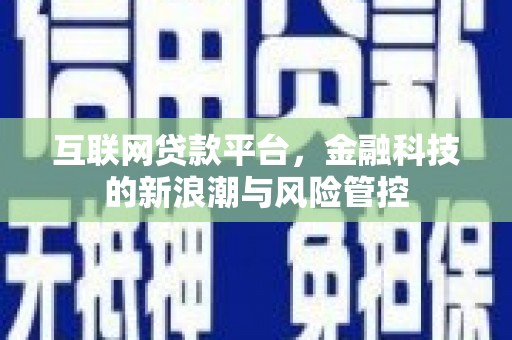 项城互联网贷款平台，金融科技的新浪潮与风险管控