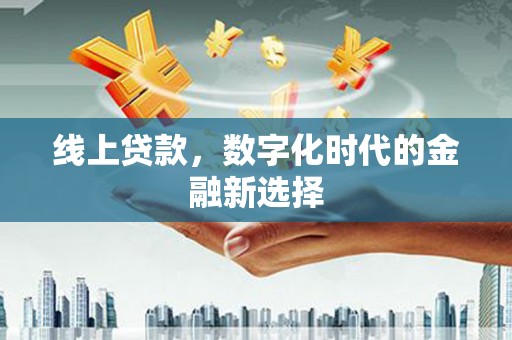项城线上贷款，数字化时代的金融新选择