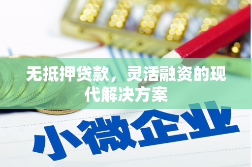 项城无抵押贷款，灵活融资的现代解决方案