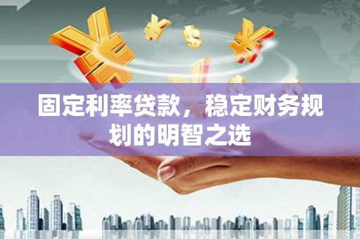 项城固定利率贷款，稳定财务规划的明智之选