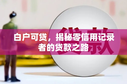 项城白户可贷，揭秘零信用记录者的贷款之路