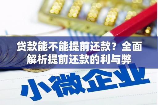 项城贷款能不能提前还款？全面解析提前还款的利与弊